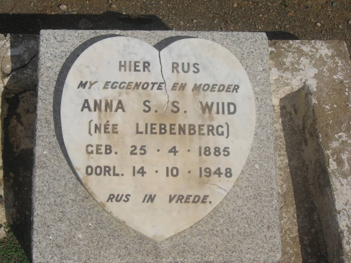 WIID Anna S.S. nee LIEBENBERG 1885-1945