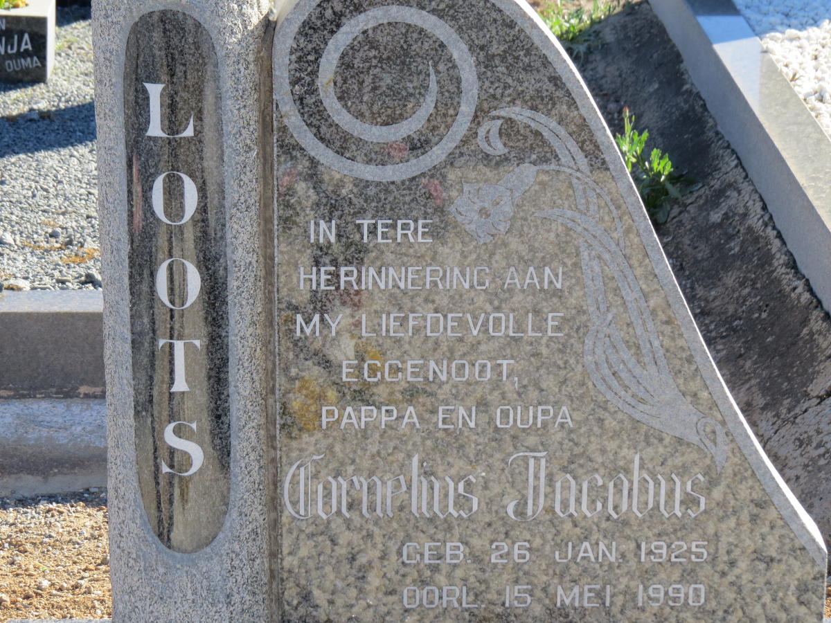 LOOTS Cornelius Jacobus 1925-1990