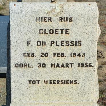 PLESSIS Cloete F., du 1943-1956