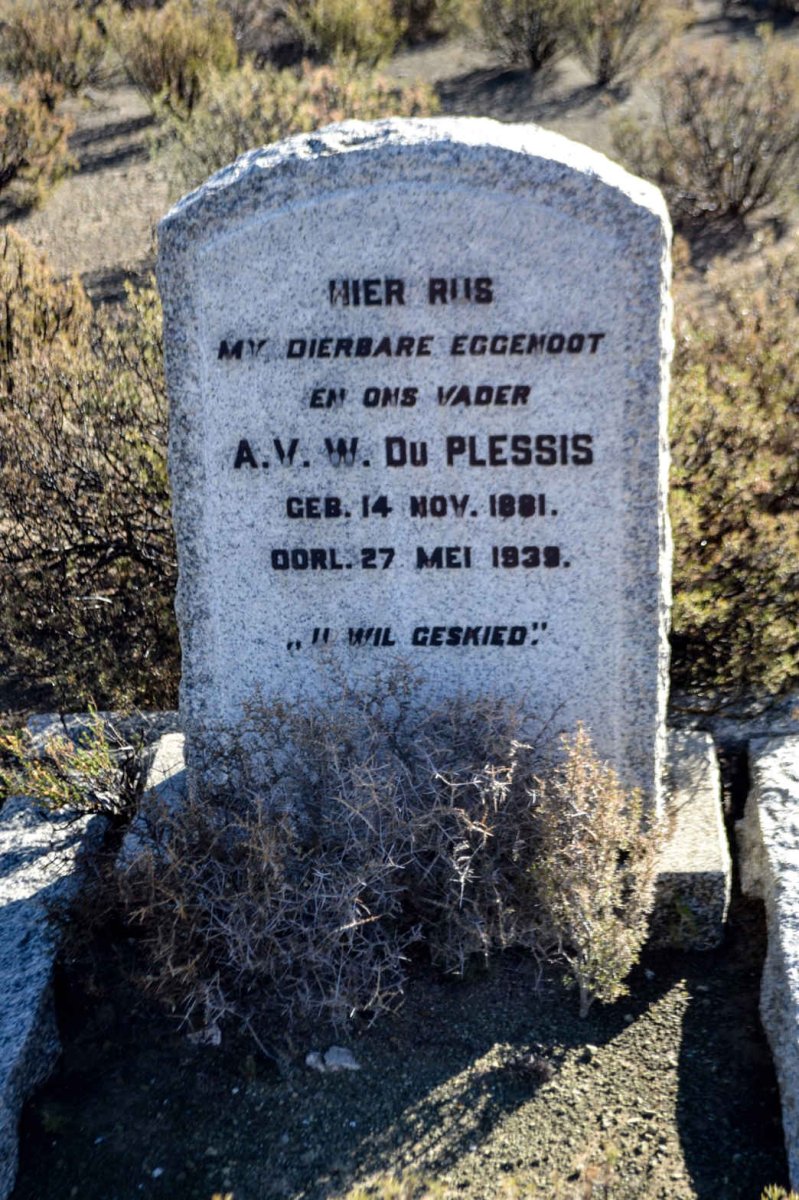 PLESSIS A.V.W., du 1881-1939