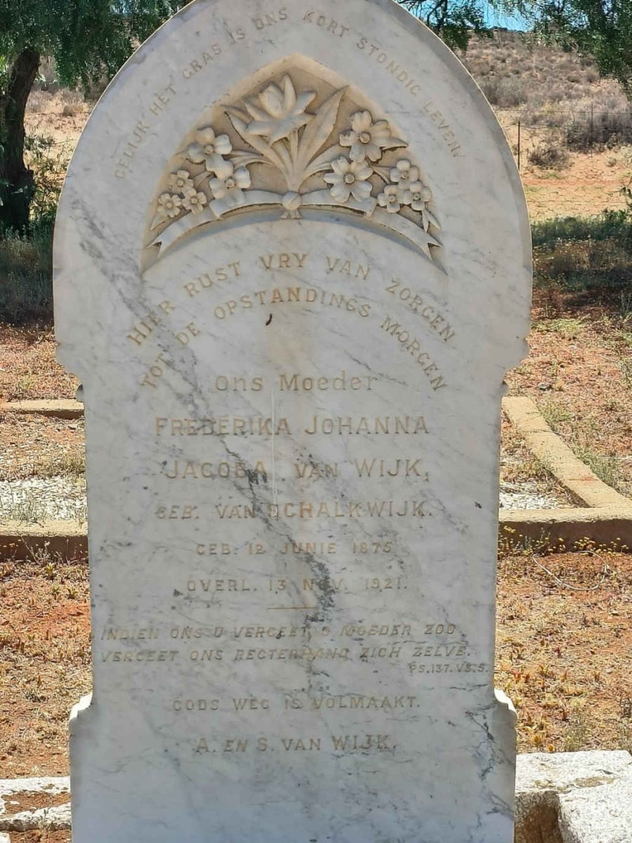 WIJK Frederika Johanna Jacoba, van nee VAN SCHALKWIJK 1875-1921