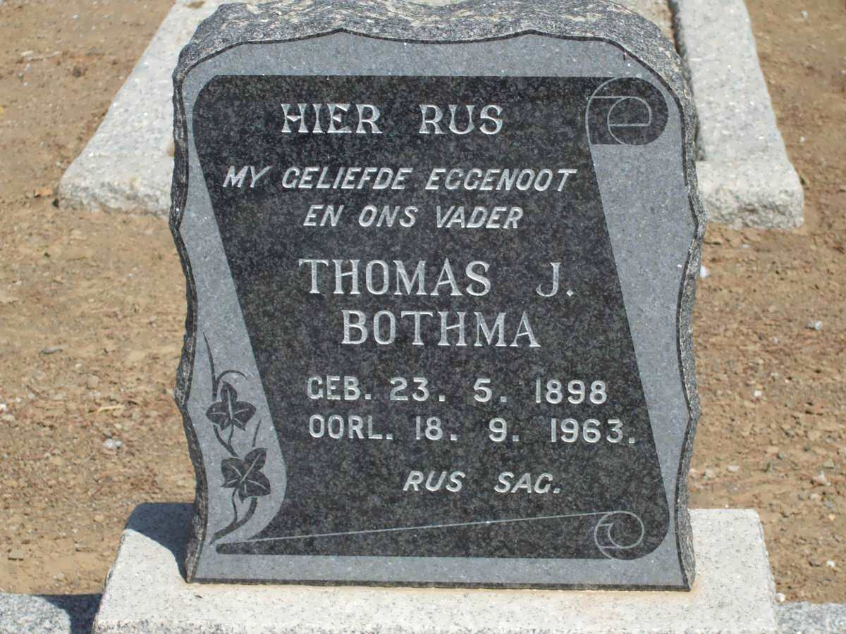 BOTHMA Thomas J. 1898-1963