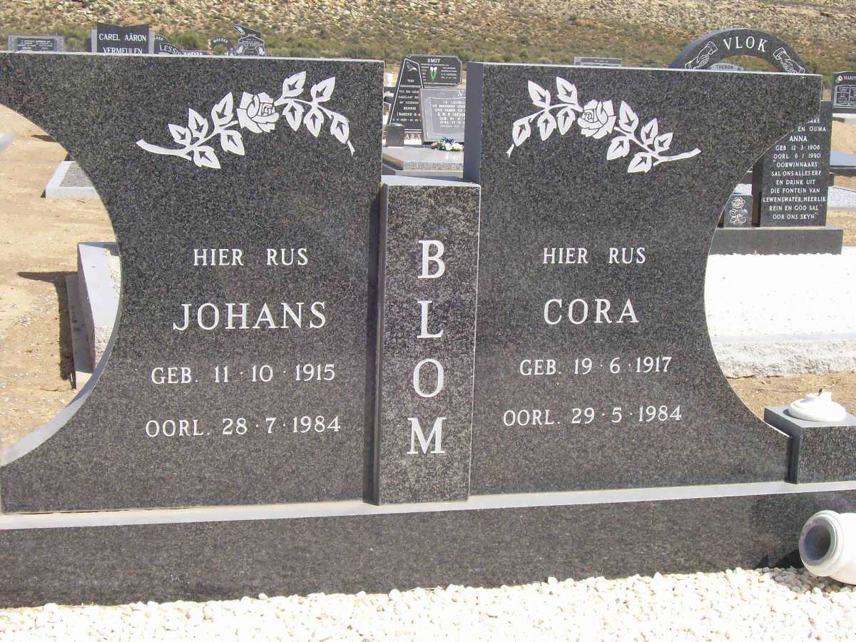 BLOM Johans 1915-1984 &amp; Cora 1917-1984
