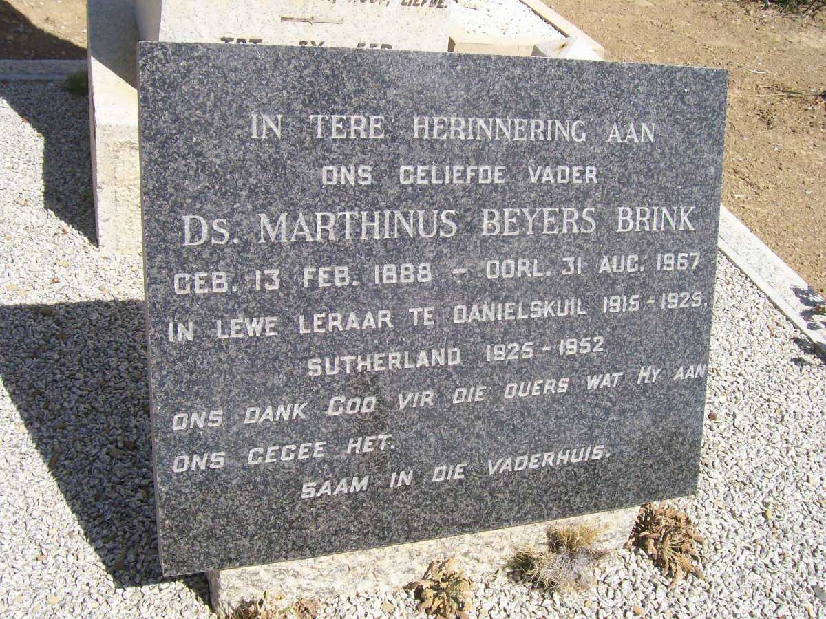 BRINK Marthinus Beyers 1888-1967