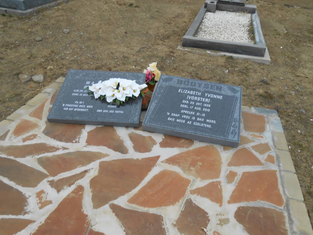 BOOYSEN W.A. 1937-1997 &amp; Elizabeth Yvonne VORSTER 1939-2010