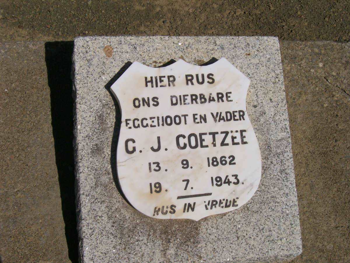 COETZEE G.J. 1862-1943
