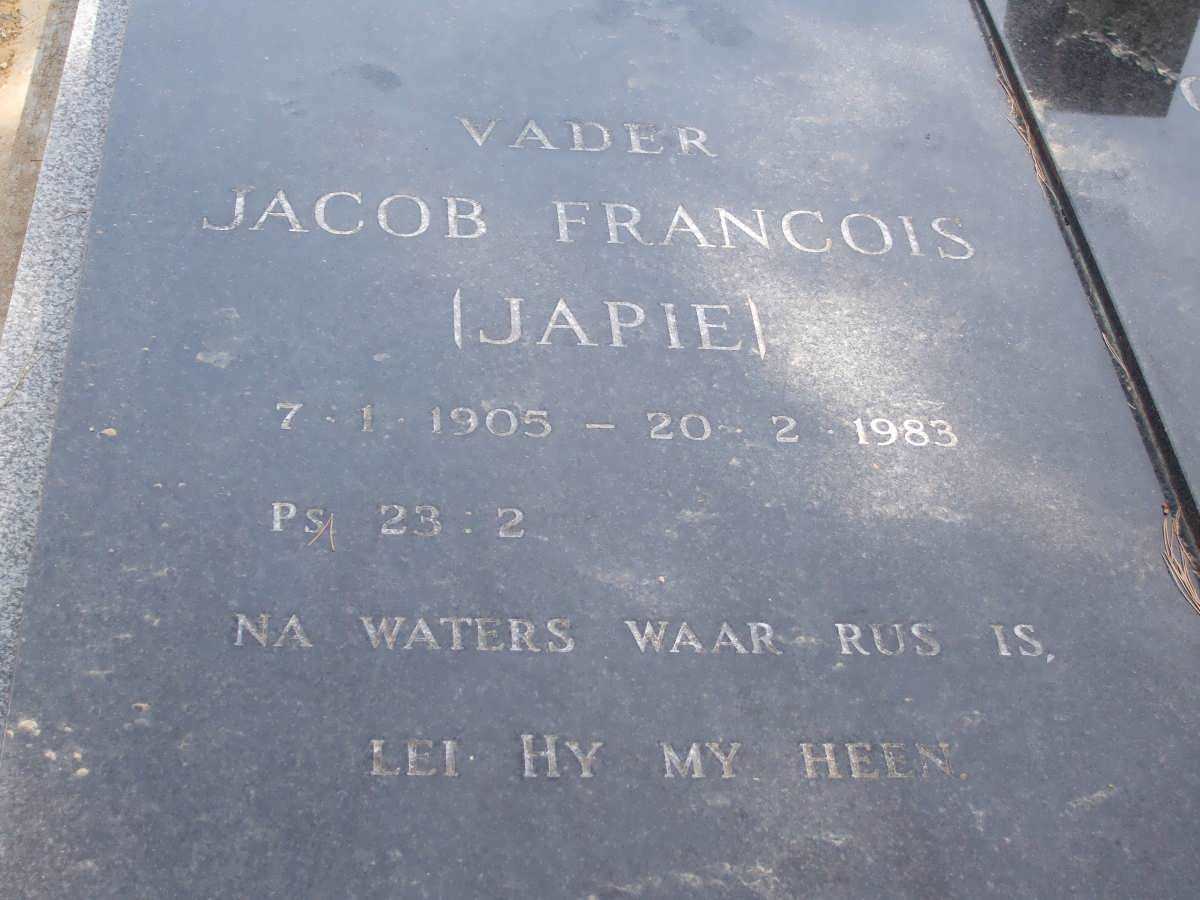 CLOETE Jacob Francois 1905-1983