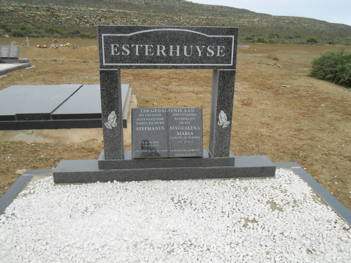 ESTERHUYSE Stephanus 1919-1995 &amp; Magdalena Maria DU PLESSIS 1933-
