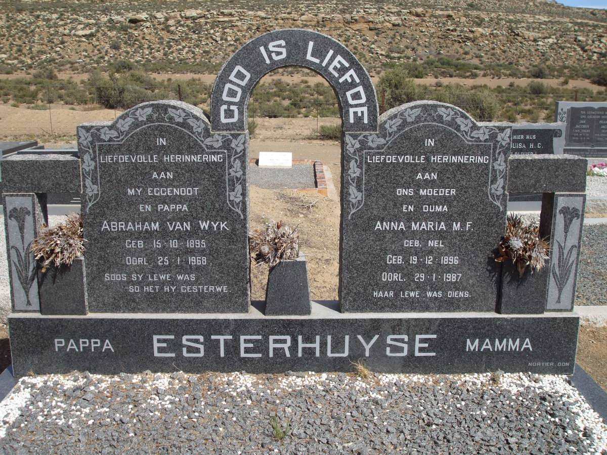ESTERHUYSE Abraham Van Wyk 1895-1968 &amp; Anna Maria M.F. NEL 1896-1987