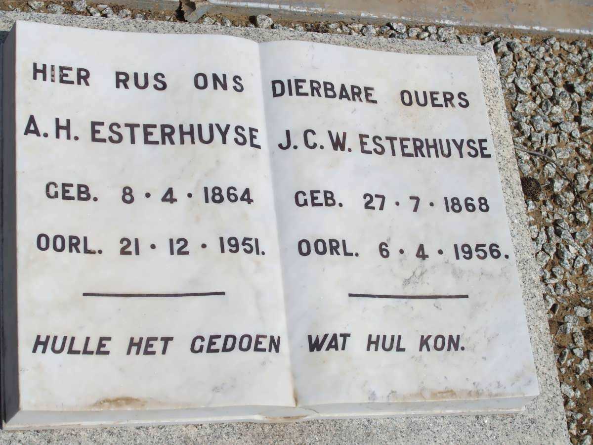 ESTERHUYSE A.H. 1864-1951 &amp; J.C.W. 1868-1956