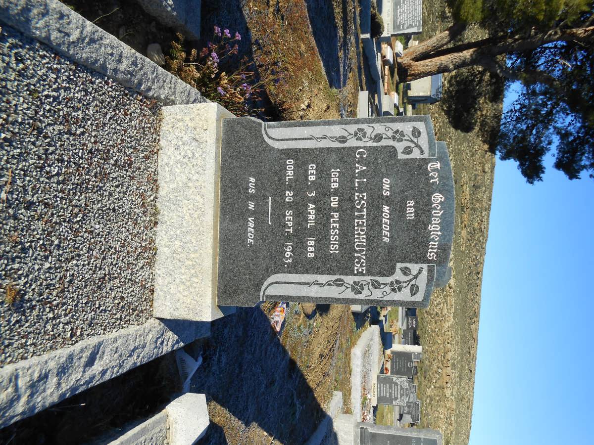 ESTERHUYSE C.A.L. nee du PLESSIS 1888-1963