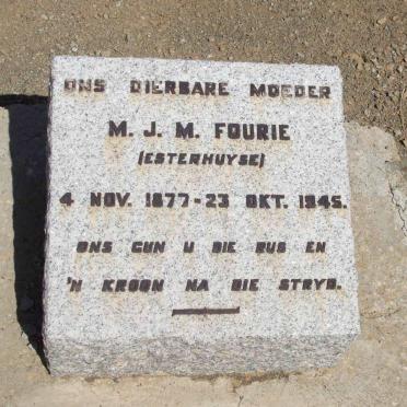 FOURIE M.J.M nee ESTERHUYSE 1877-1945