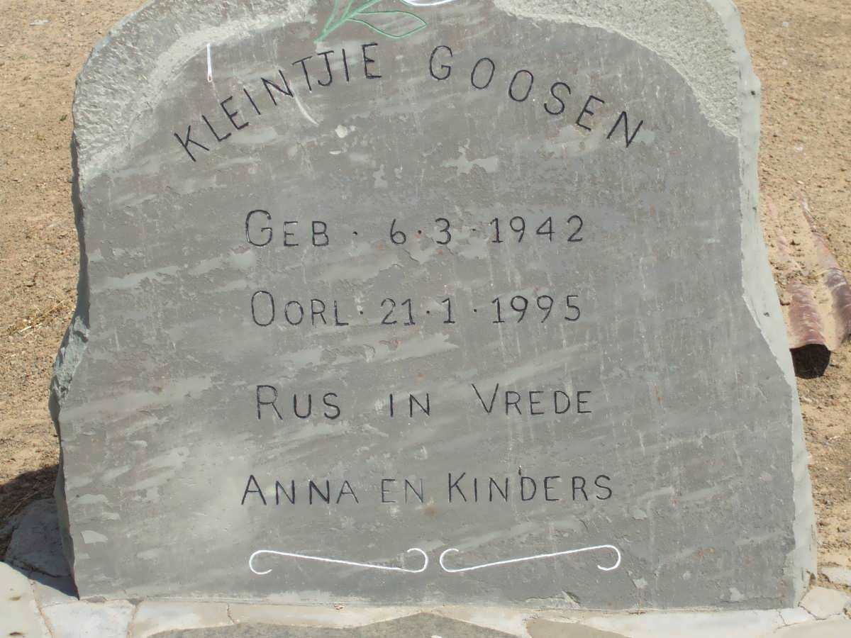 GOOSEN Kleintjie 1942-1995