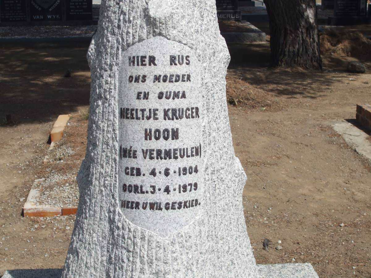 HOON Neeltje Kruger nee VERMEULEN 1904-1979