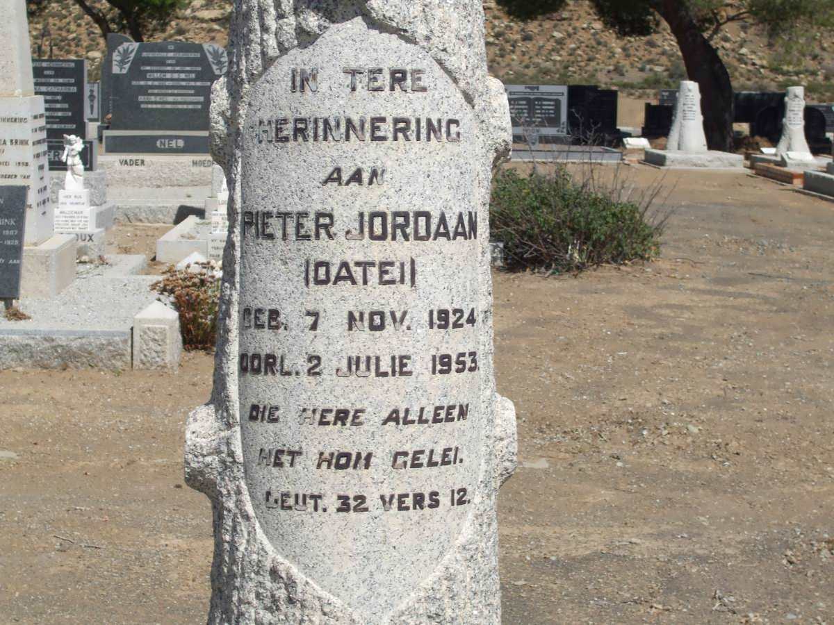 JORDAAN Pieter 1924-1953