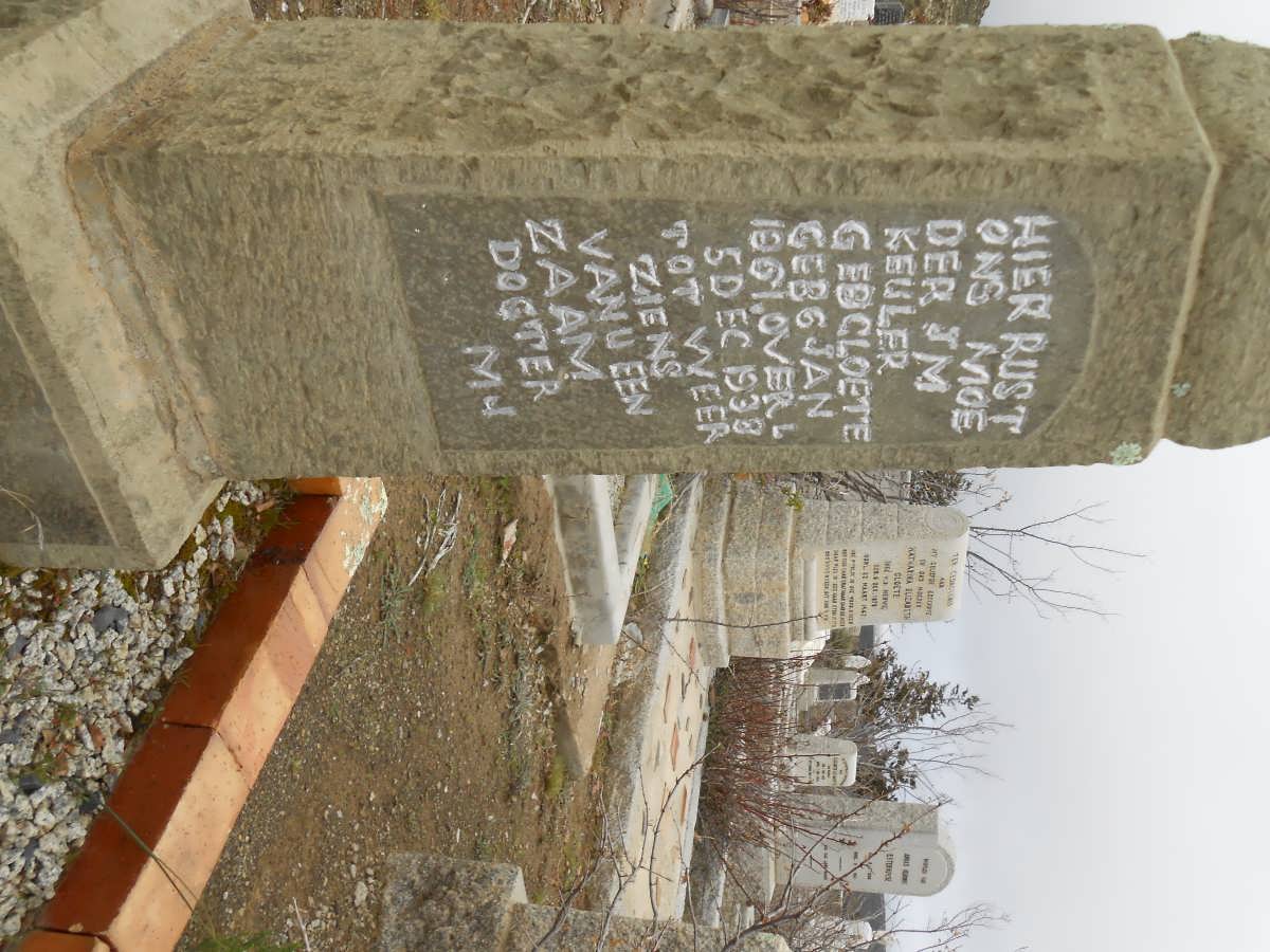 KEULER J.M. nee CLOETE 1861-1938