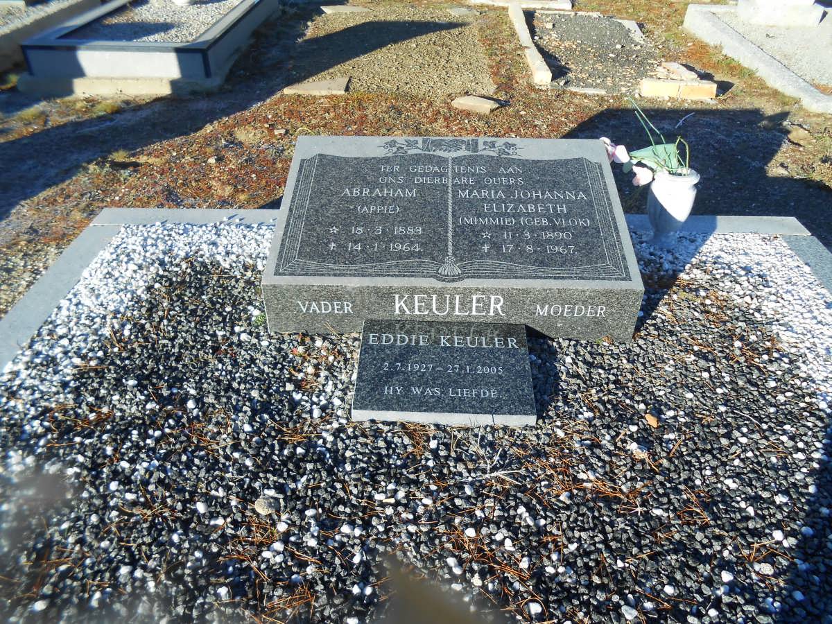 KEULER Abraham 1889-1964 &amp; Maria Johanna Elizabeth VLOK 1890-1967 :: KEULER Eddie 1927-2005