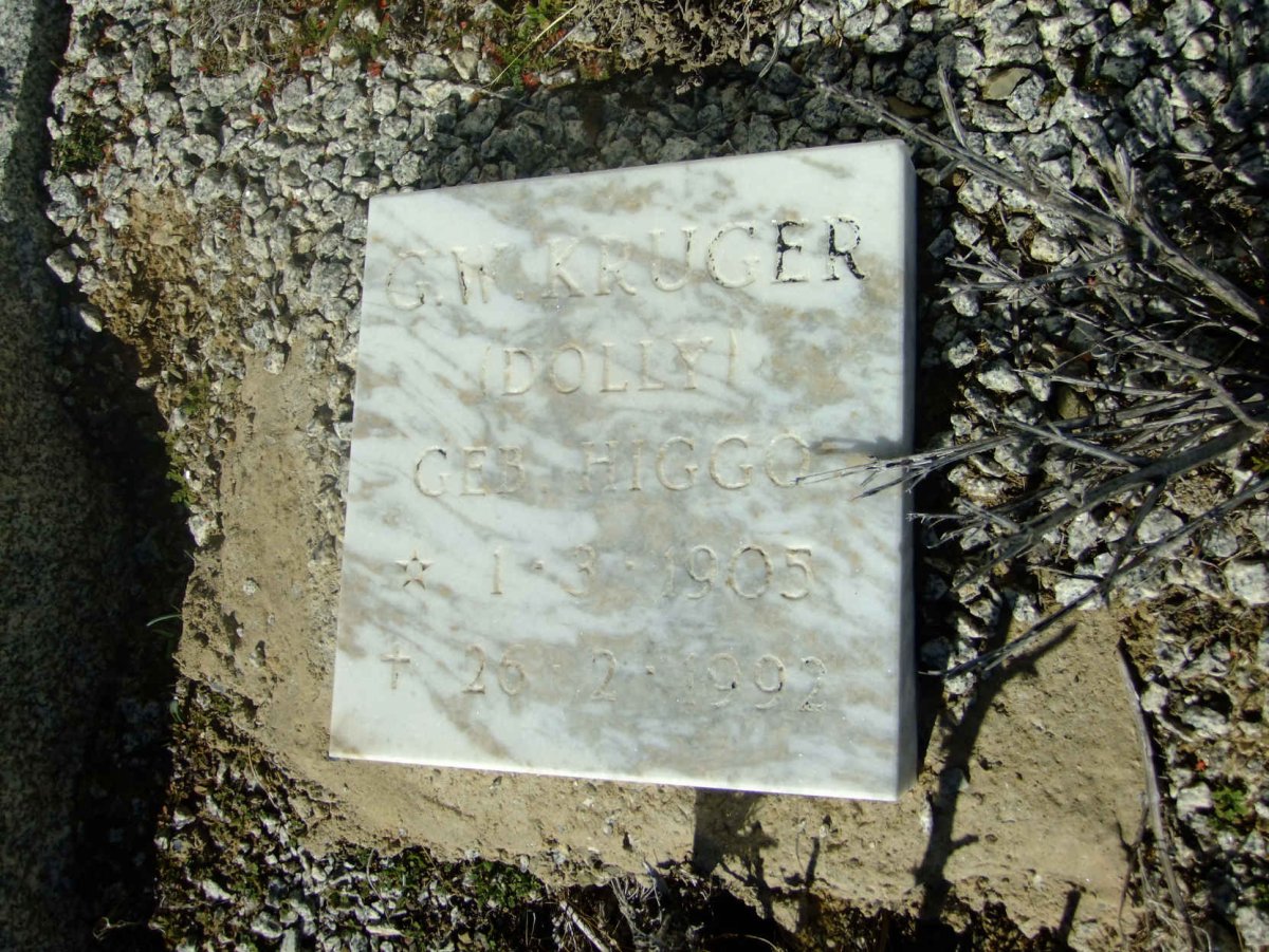 KRUGER G.W. nee HIGGO 1905-1992
