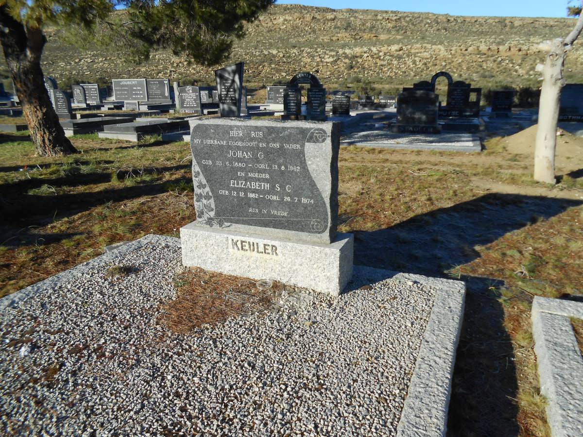 KEULER Johan G. 1880-1962 &amp; Elizabeth S.C. 1882-1974