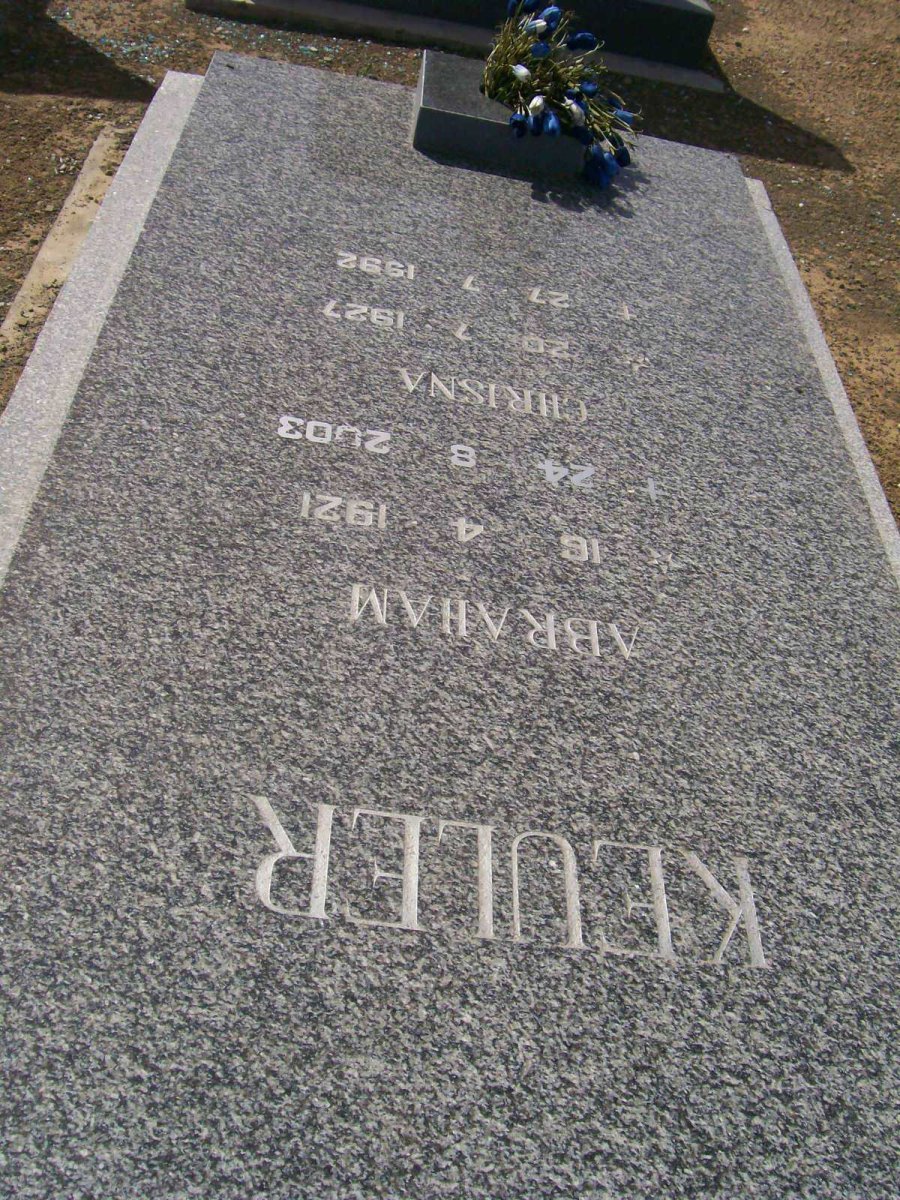KEULER Abraham  1921-2003 &amp; Chrisna 1927-1992