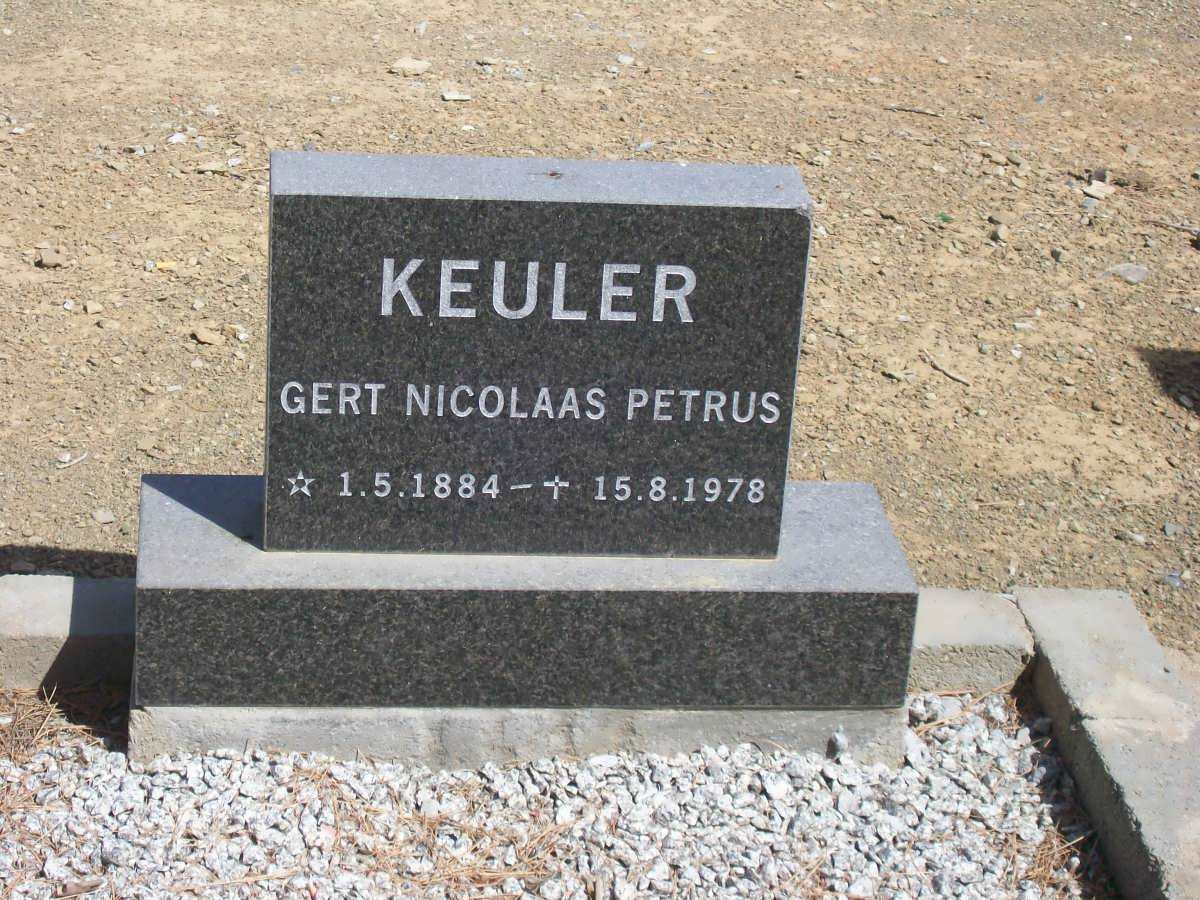 KEULER Gert Nicolaas Petrus 1884-1978