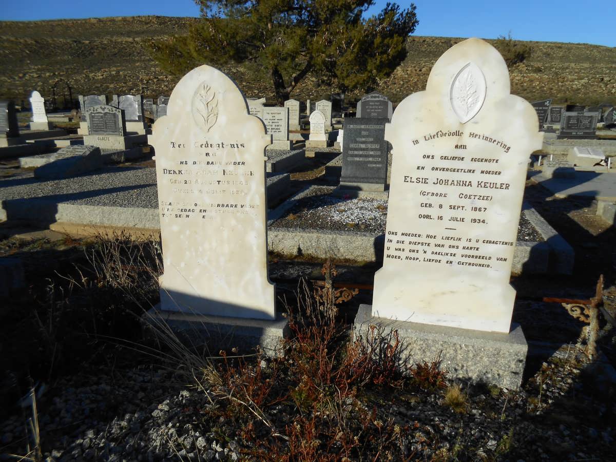 KEULDER Dekker ? &amp; Elsie Johanna COETZEE 1867-1934