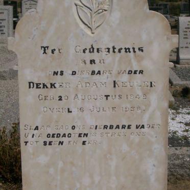 KEULER Dekker Adam 1849-1936