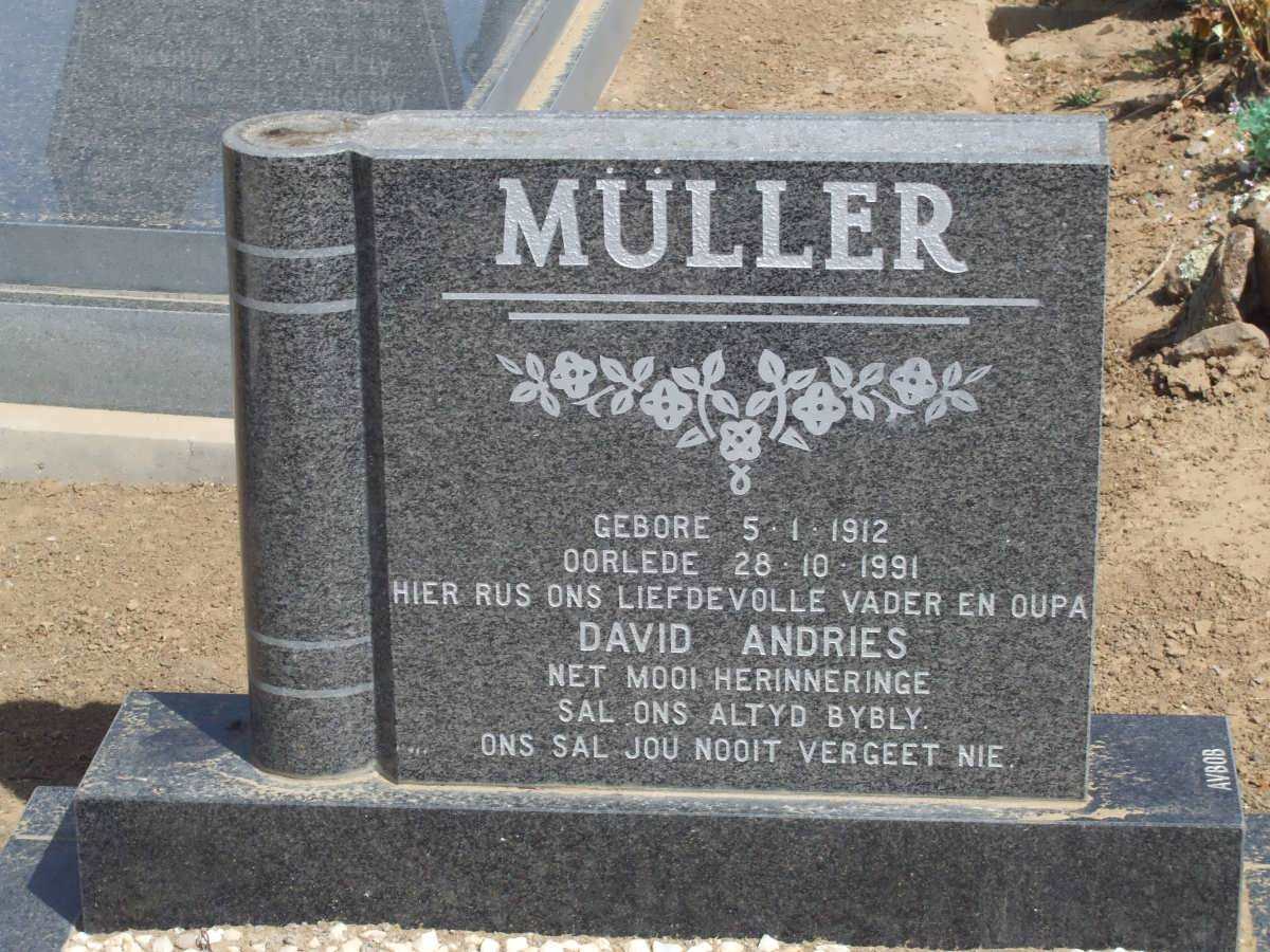 MÜLLER David Andries 1912-1991