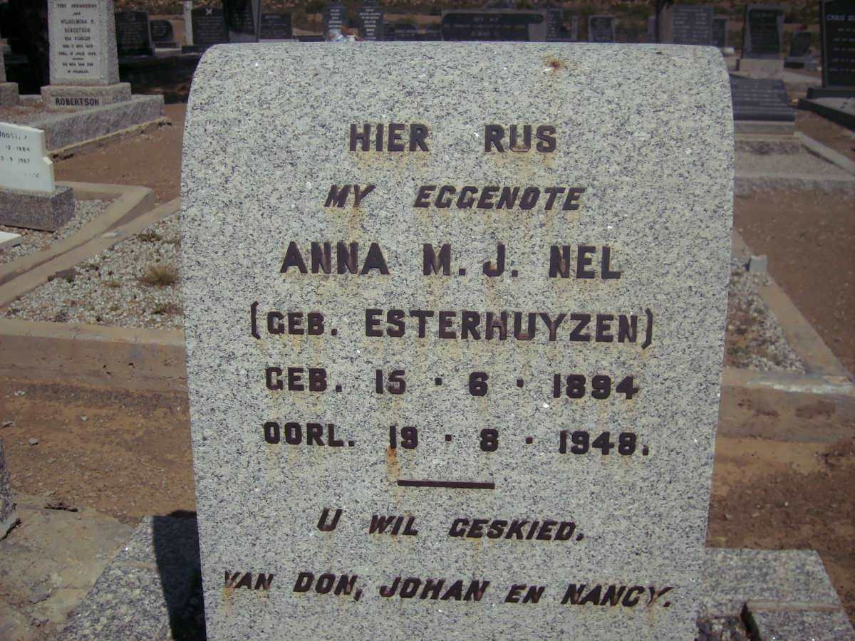 NEL Anna M.J. nee ESTERHUYZEN 1894-1948