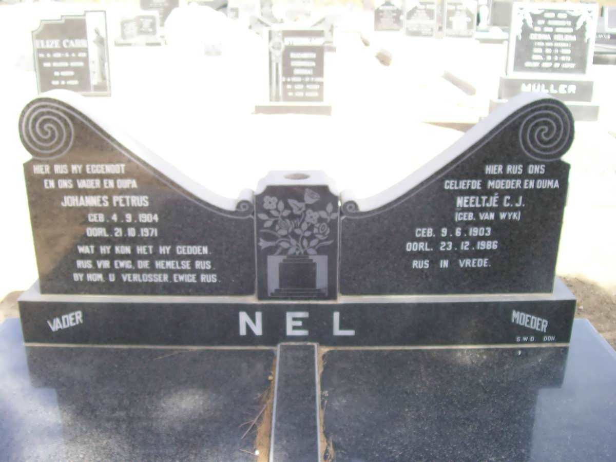 NEL Johannes Petrus 1904-1971 &amp; Neeltje C.J. VAN WYK 1903-1986