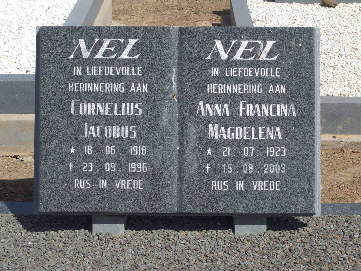 NEL Cornelius Jacobus 1918-1996 &amp; Anna Francina Magdalena 1923-2003