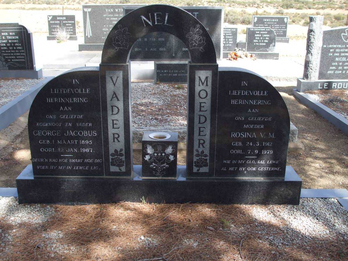 NEL George Jacobus 1895-1967 &amp; Rosina V.M. 1912-1979