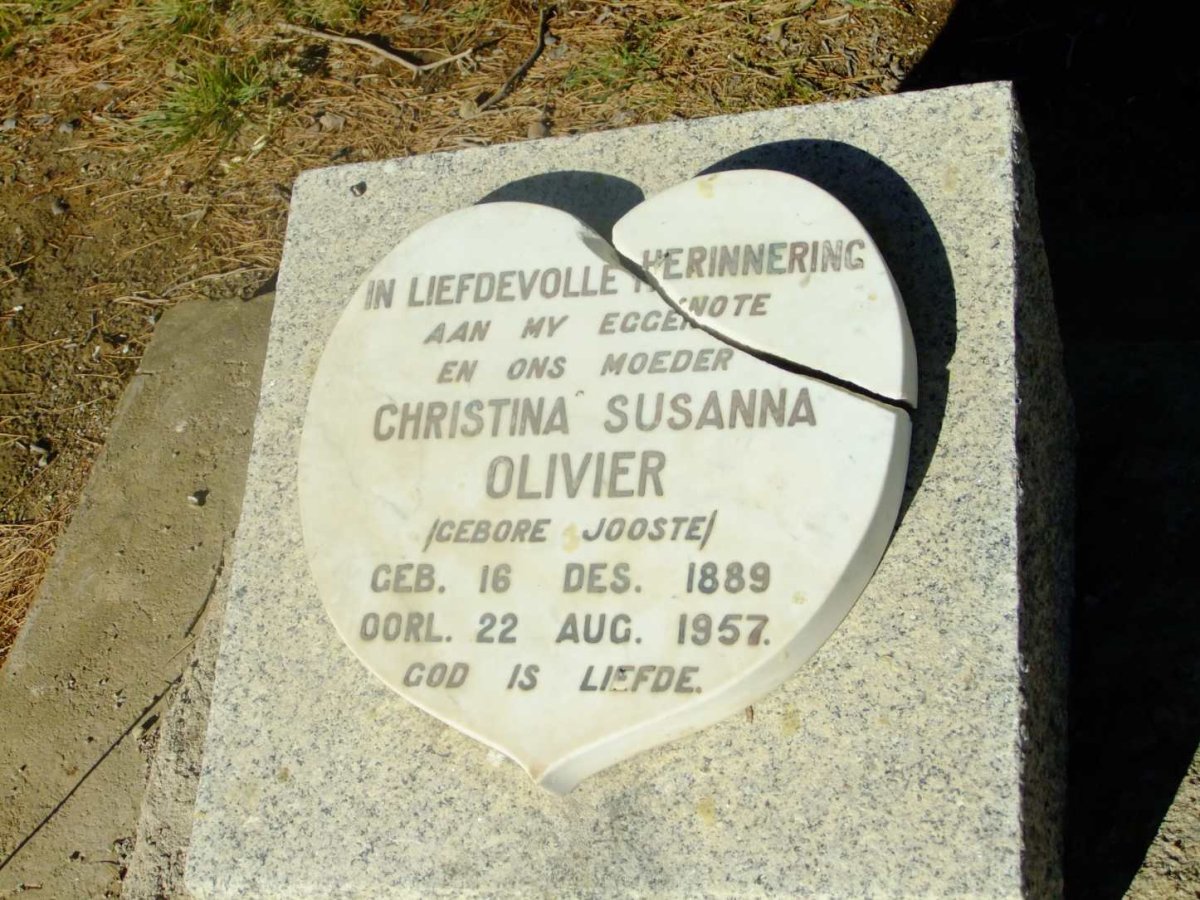OLIVIER Christina Susanna nee JOOSTE 1889-1957