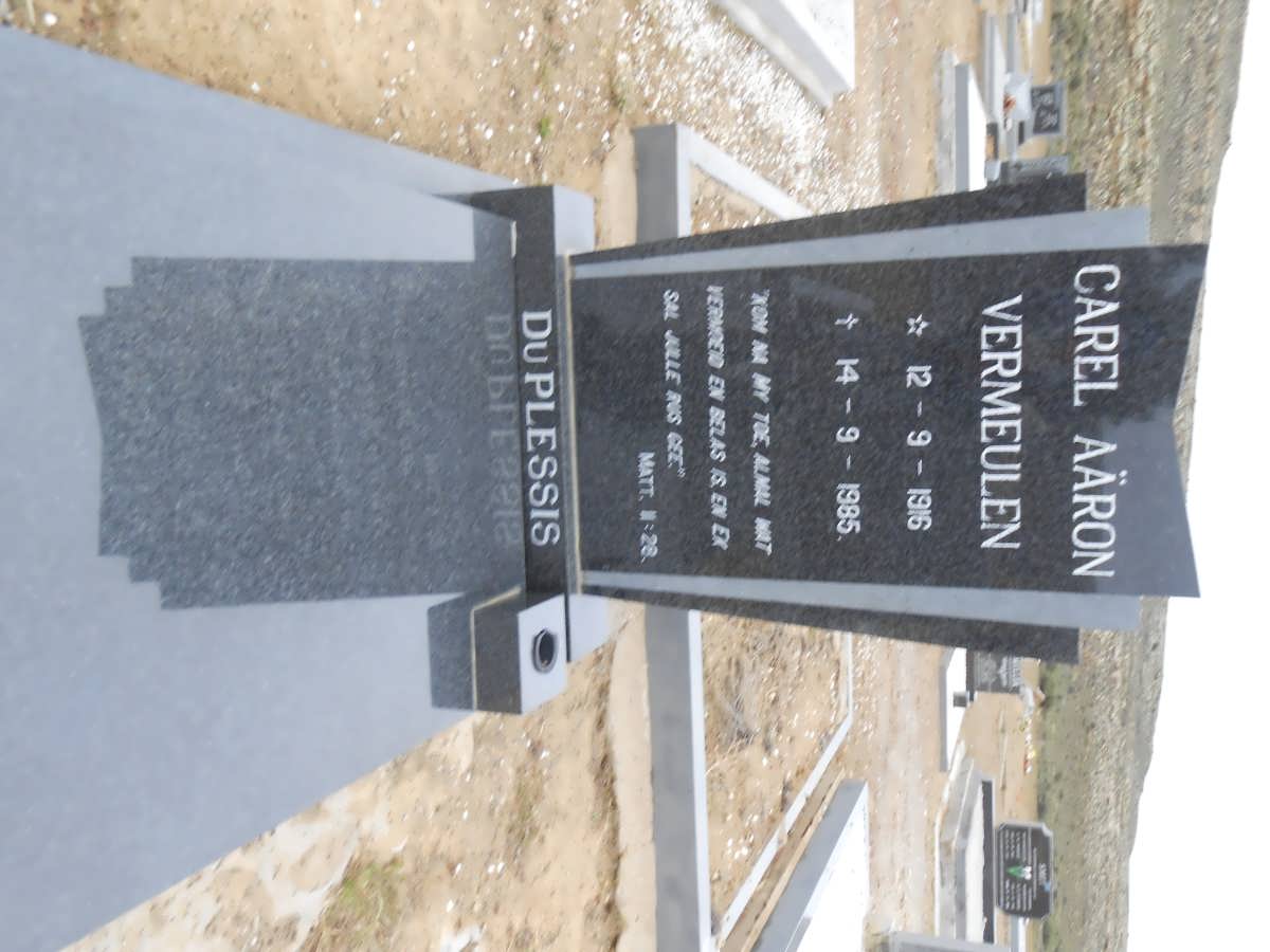 PLESSIS Carel Aaron Vermeulen, du 1916-1985 