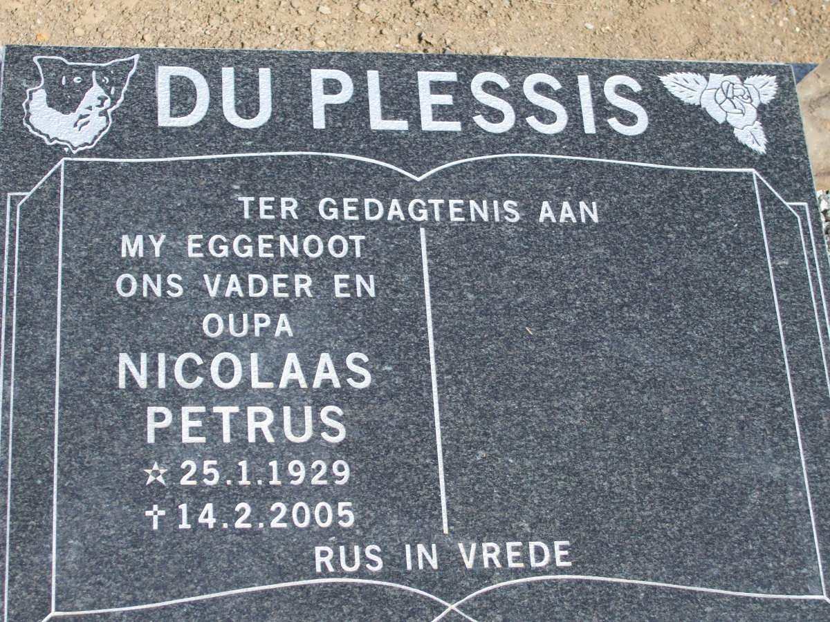 PLESSIS Nicolaas Petrus, du 1929-2005