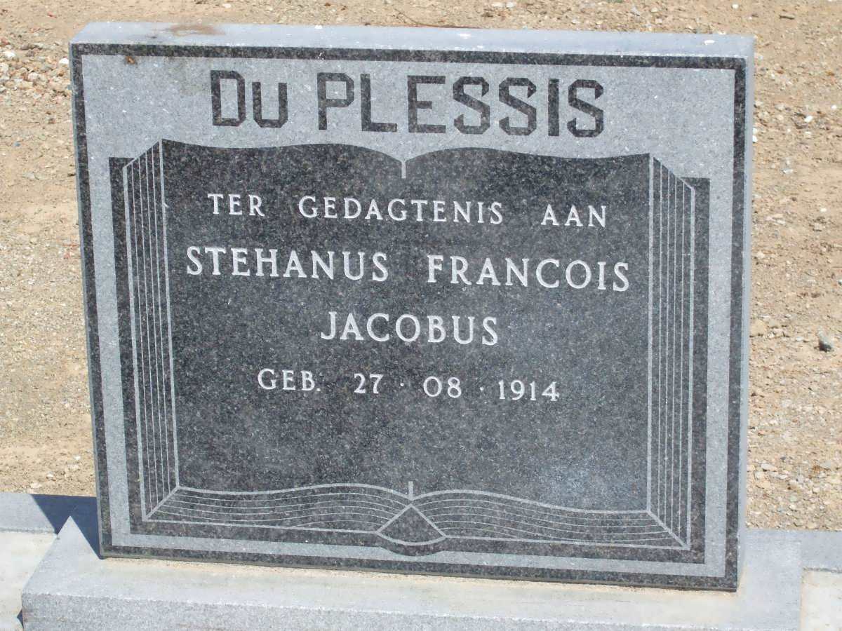 PLESSIS Stehanus Francois Jacobus, du 1914-