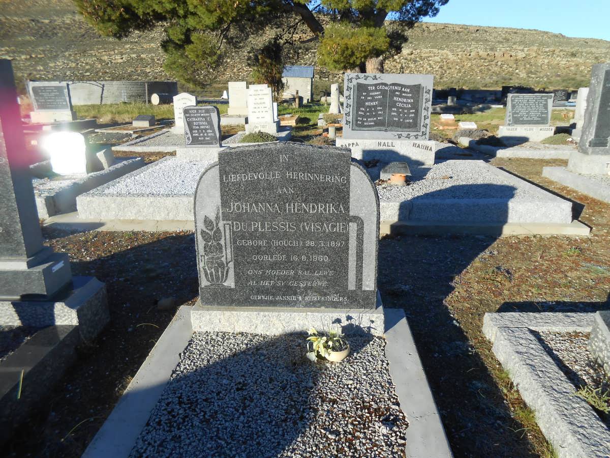 PLESSIS Johanna Hendrika, du formerly VISAGIE nee HOUGH 1897-1960