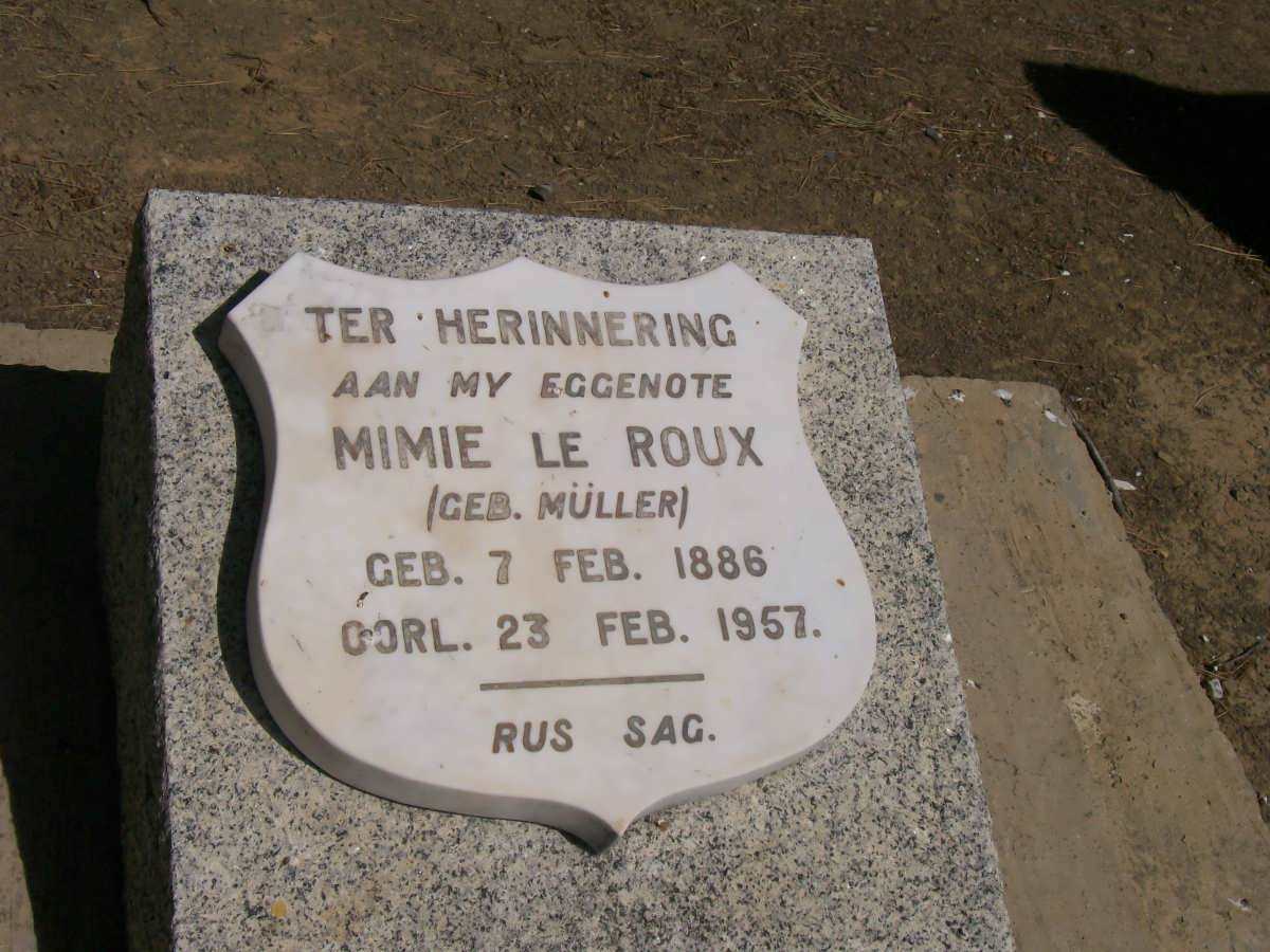 ROUX Mimie, le nee MULLER 1886-1957
