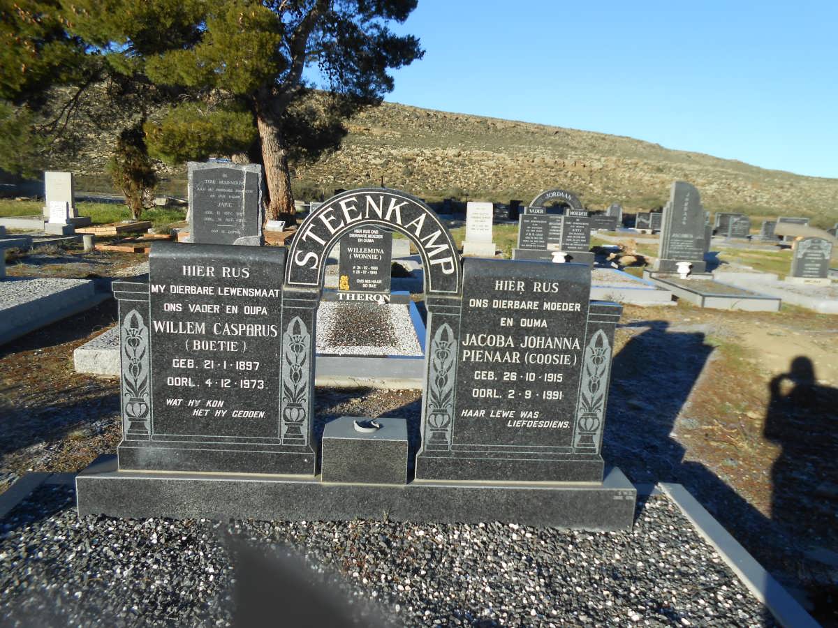 STEENKAMP Willem Casparus 1897-1973 &amp; Jacoba Johanna PIENAAR 1915-1991