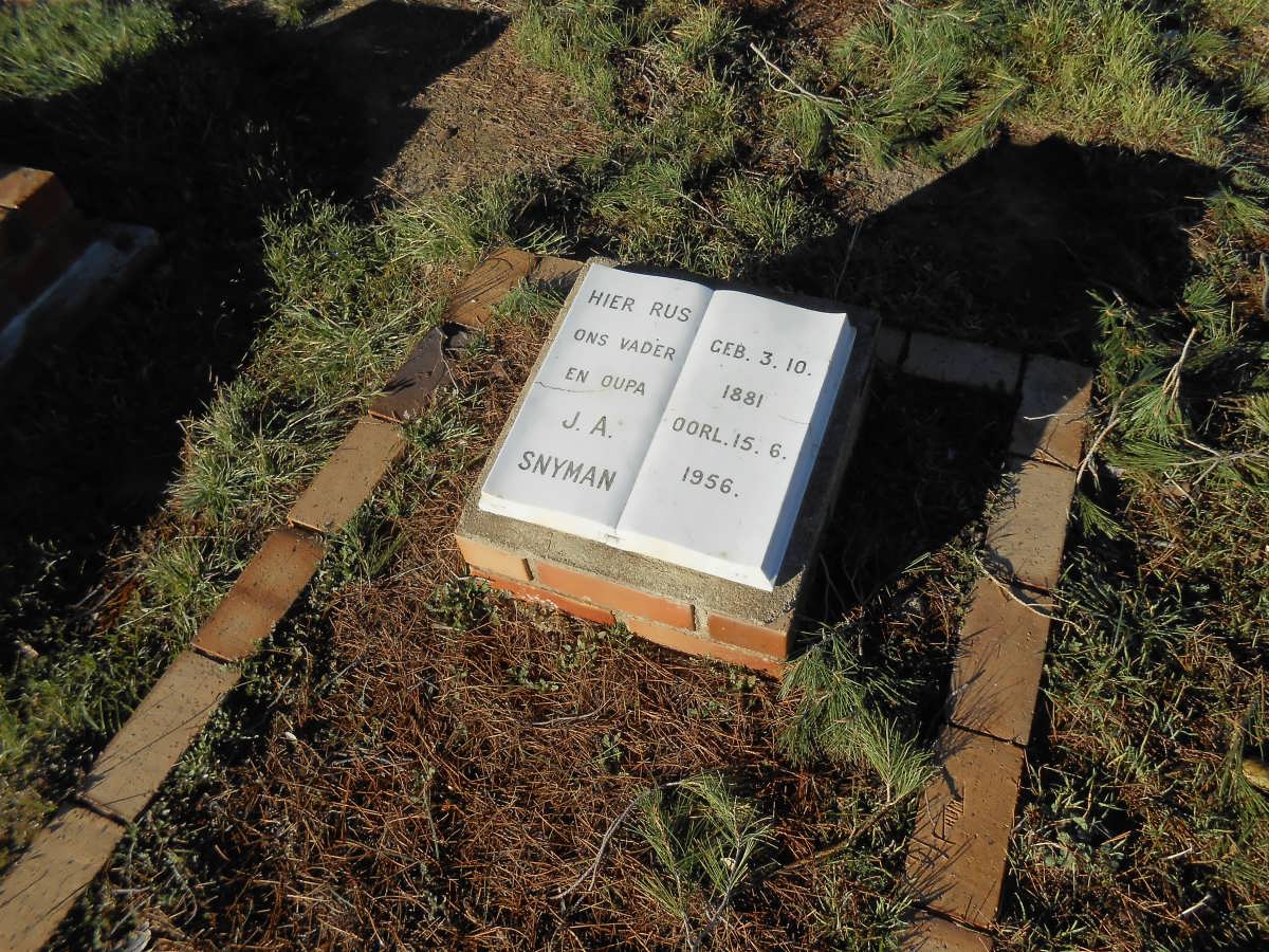 SNYMAN J.A. 1881-1956