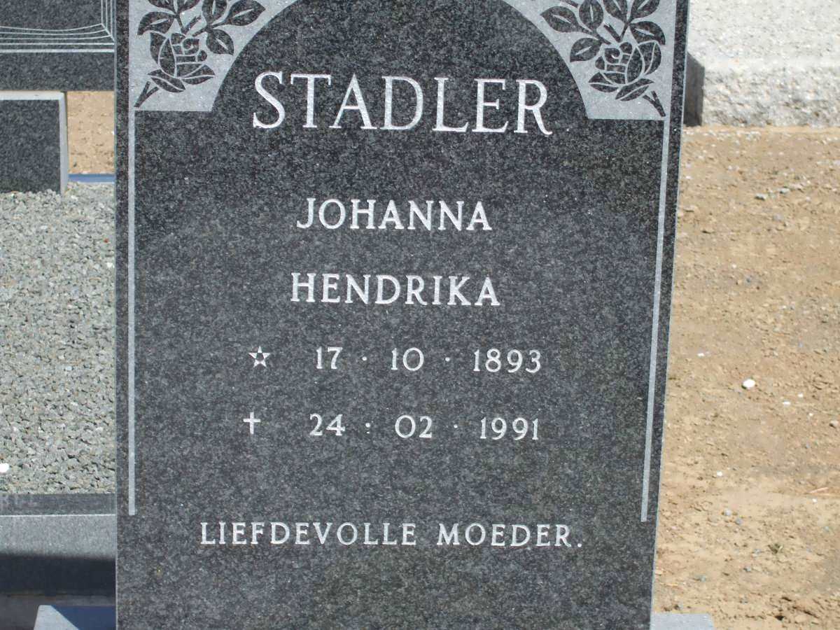 STADLER Johanna Hendrika 1893-1991