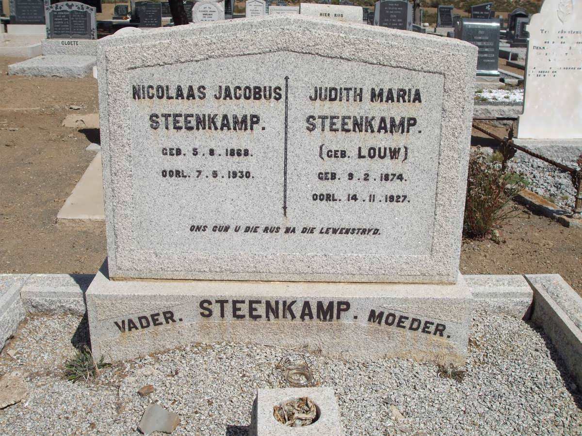 STEENKAMP Nicolaas Jacobus 1868-1930 &amp; Judith Maria LOUW 1874-1927
