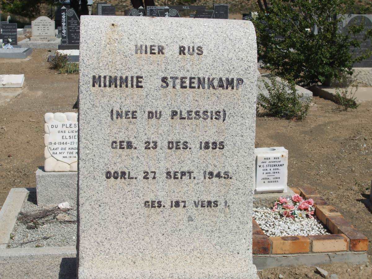 STEENKAMP Mimmie nee DU PLESSIS 1895-1945