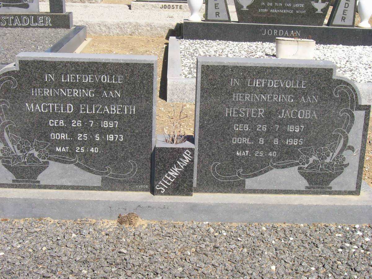 STEENKAMP Magteld Elizabeth 1897-1973 :: STEENKAMP Hester Jacoba 1897-1965