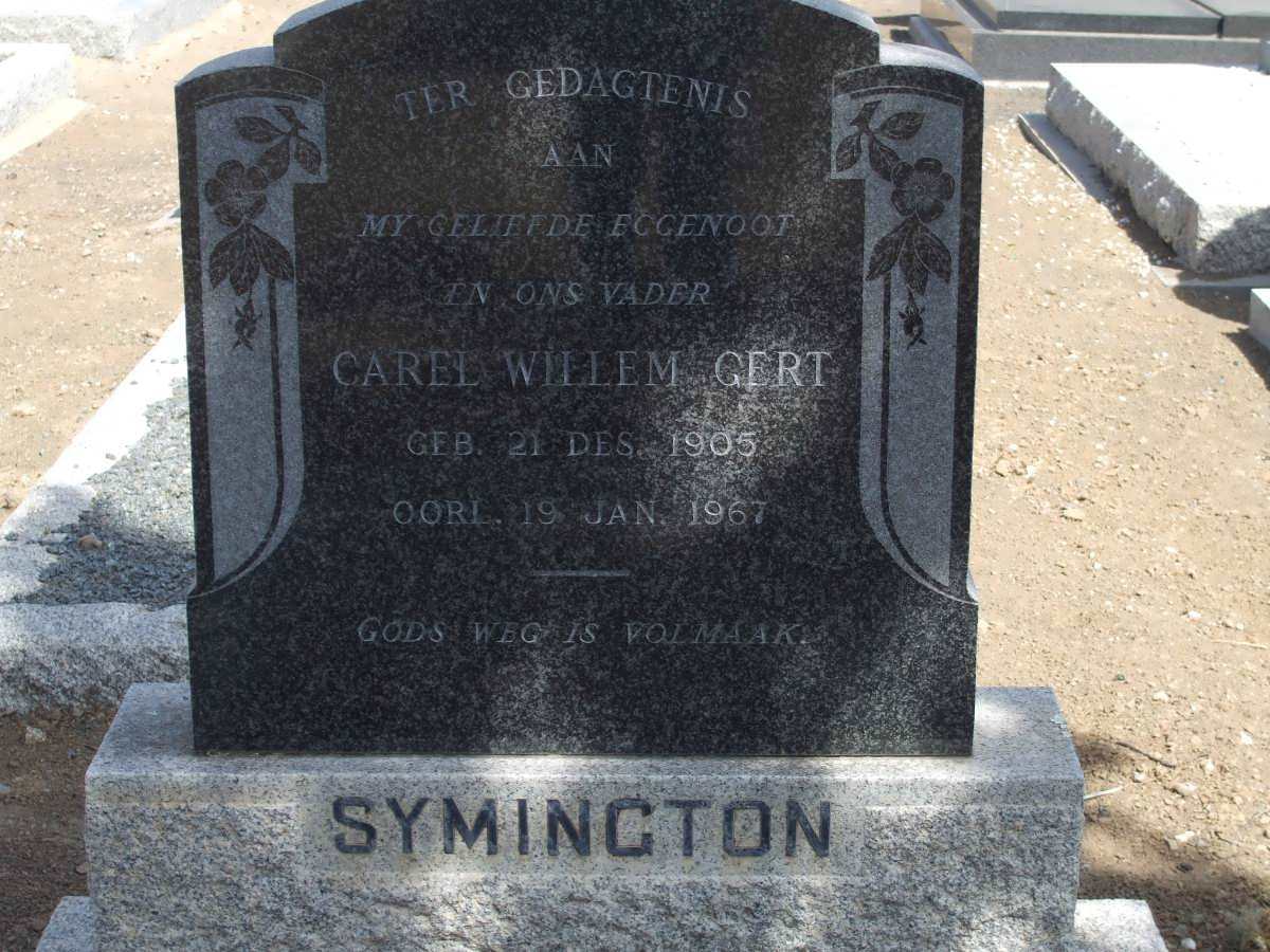 SYMINGTON Carel Willem Gert 1905-1967