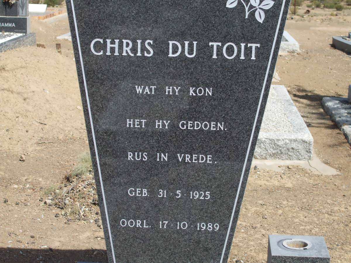 TOIT Chris, du 1925-1989