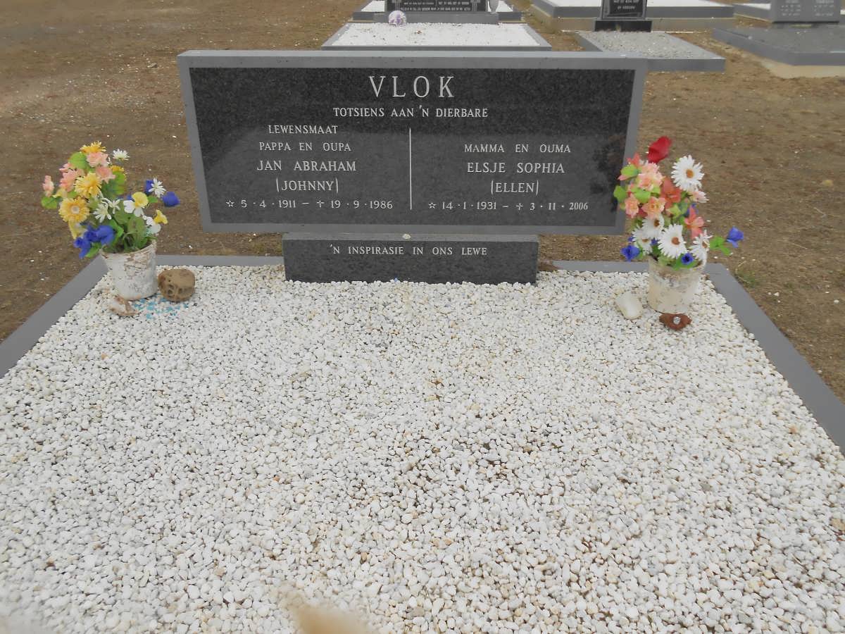VLOK Jan Abraham 1911-1986 &amp; Elsje Sophia 1931-2006