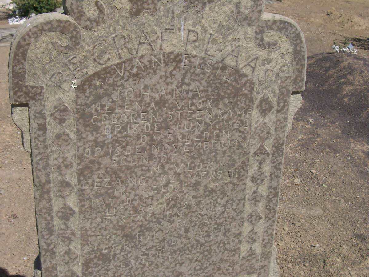 VLOK Elsie Johanna Helena nee STEENKAMP 1862-1926