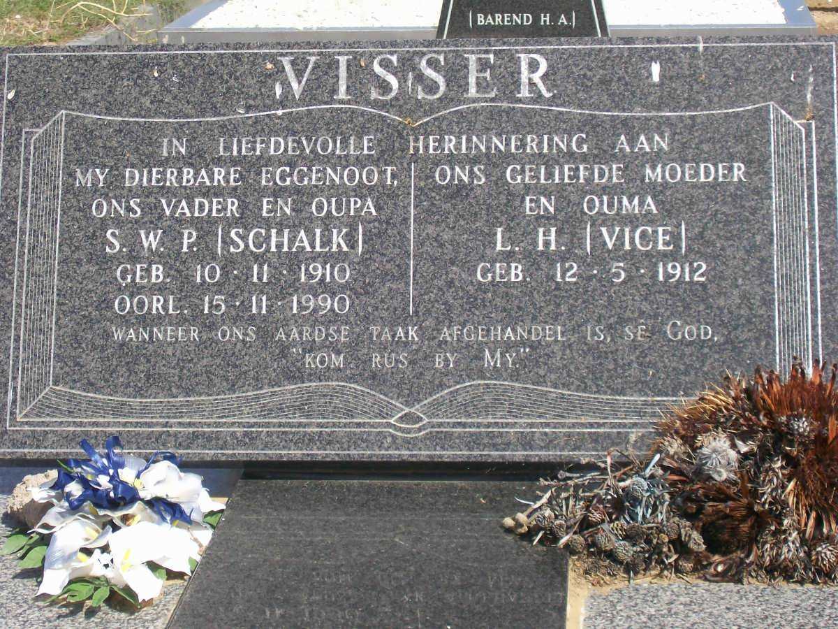 VISSER S.W.P. 1910-1990 &amp; L.H. 1912-
