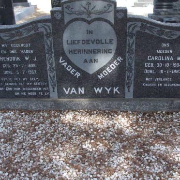 WYK Hendrik W.J., van  1898-1967 &amp; Carolina M. 1904-1987